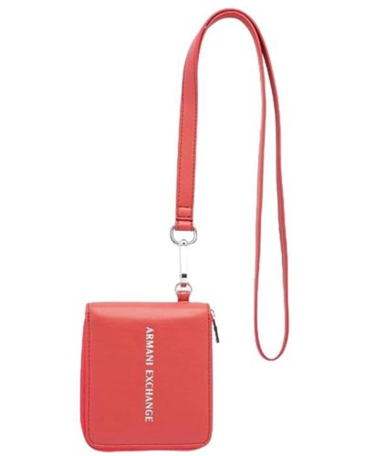 Armani Exchange Klassische leder brieftasche - Rot