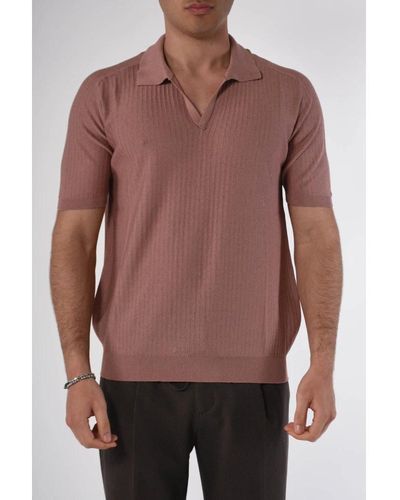Roberto Collina Polo Shirts - Brown