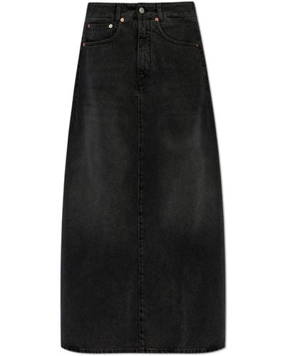 MM6 by Maison Martin Margiela Denim Skirts - Black