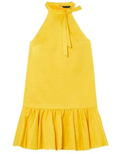 Tara Jarmon Mini dress in satin - Giallo