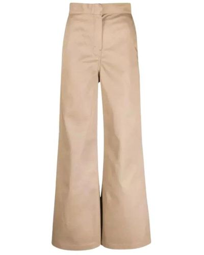 Palm Angels Wide Trousers - Natural