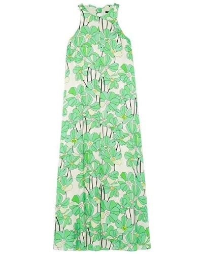 Tara Jarmon Long dress con fiocchi sul retro - Verde