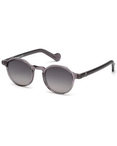 Moncler Sonnenbrille mit grauem rahmen, heben sie ihren stil hervor - Mettallic