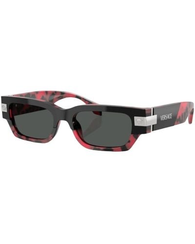 Versace Stilvolle sonnenbrille schwarz/rot havana grau