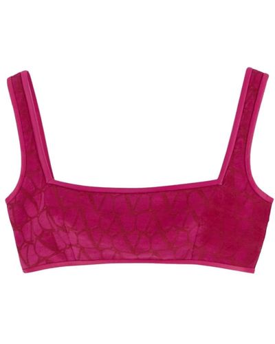 Valentino Logo muster es top - Pink