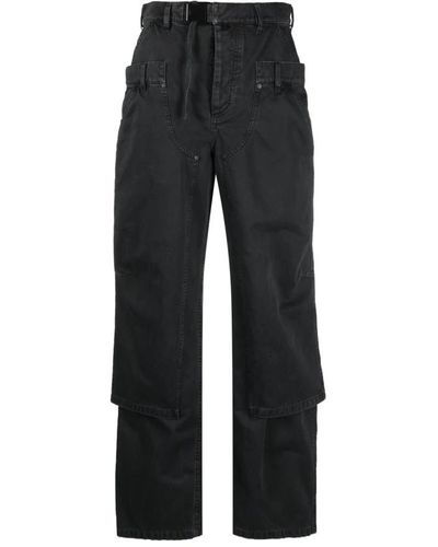032c Wide Trousers - Black