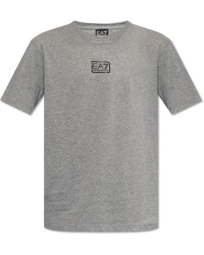 EA7 T-shirt con logo - Grigio