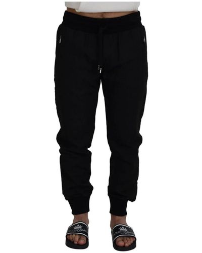 Dolce & Gabbana Pantaloni jogger casual neri per uomini - Nero