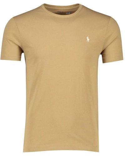 Ralph Lauren Braunes custom slim fit t-shirt - Natur