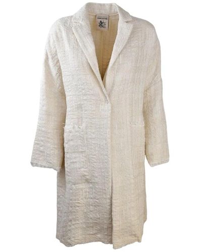 Semicouture Single-Breasted Coats - Natural