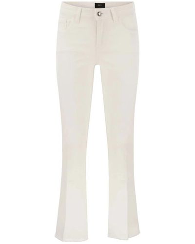 Fay Cropped Trousers - White
