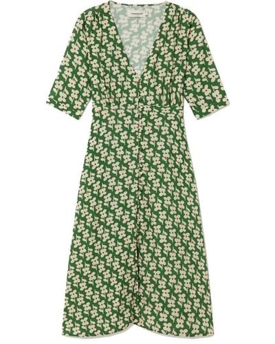 Thinking Mu Summer Dresses - Green