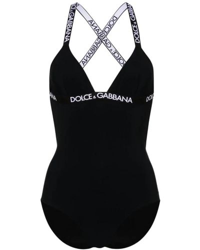 Dolce & Gabbana Ropa de mar negra con espalda abierta - Negro