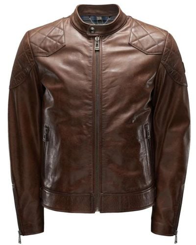Belstaff Leather Jackets - Brown