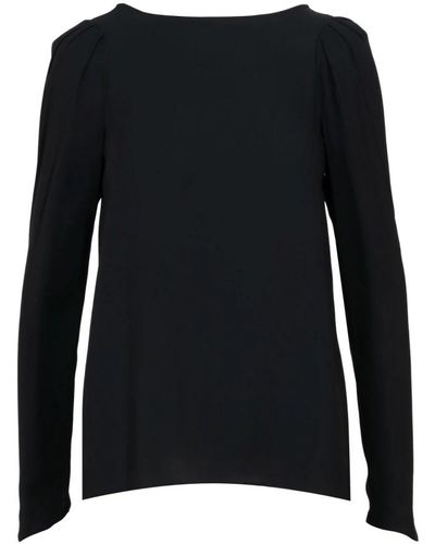 N°21 Camisa negra de viscosa con detalles plisados - Negro