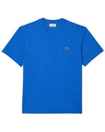 Lacoste Klassisches baumwoll-jersey t-shirt (blau)