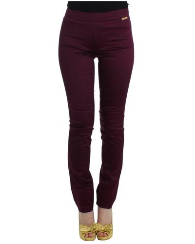 John Galliano Trousers > slim-fit trousers - Violet
