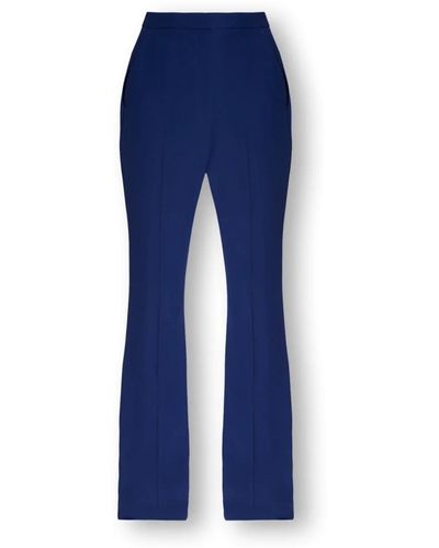 Alexander McQueen Pantalones con pliegues delanteros - Azul