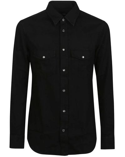 Tom Ford Denim Shirts - Black