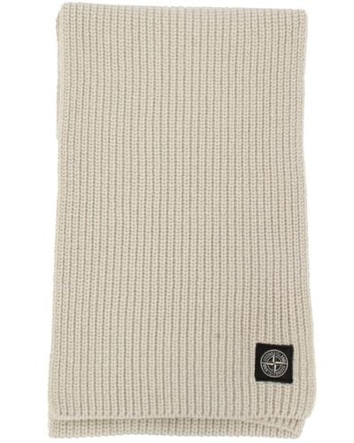 Stone Island Winter Scarves - Natural
