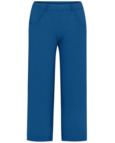 LauRie Pantalones crop suelto true - Azul