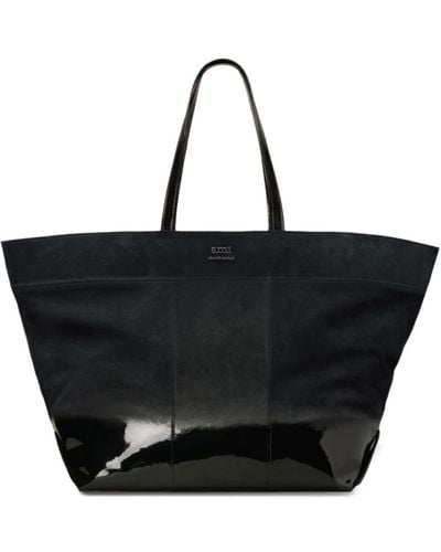 Ami Paris East west maxi shopping bag - Schwarz