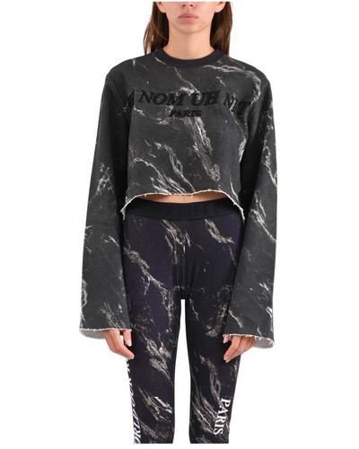 ih nom uh nit Leggins marble all over white quote and logo - Noir