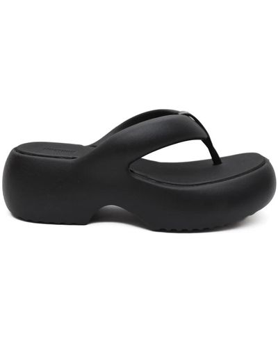 Melissa Kostenlose fuzzy ad schwarze flatform-sandalen