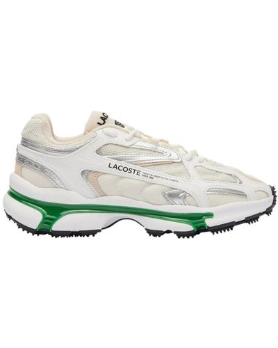 Lacoste Weiße sneakers l003 2k24,weiße grüne beige graue sneakers l003