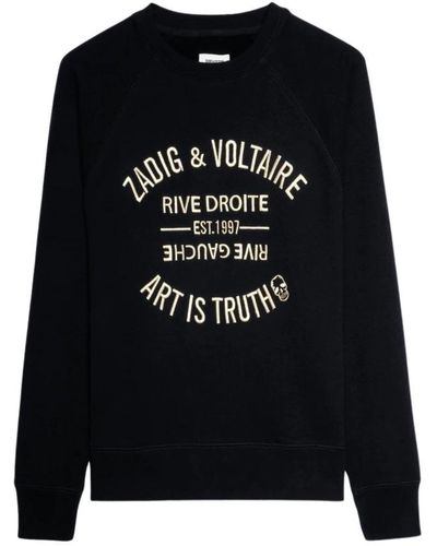 Zadig & Voltaire Bestickter sweatshirt - schwarz
