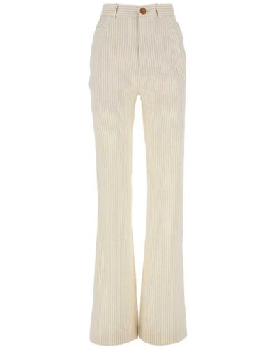 Vivienne Westwood Pant ray di miscela di lana ricamata - Bianco