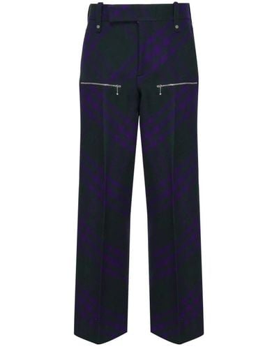 Burberry Trousers > straight trousers - Bleu
