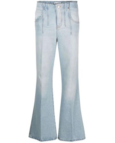 Victoria Beckham Zerrissene flared jeans in hellblau