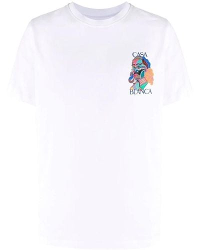 Casablancabrand Masao San T-Shirt aus Bio-Baumwolle - Weiß