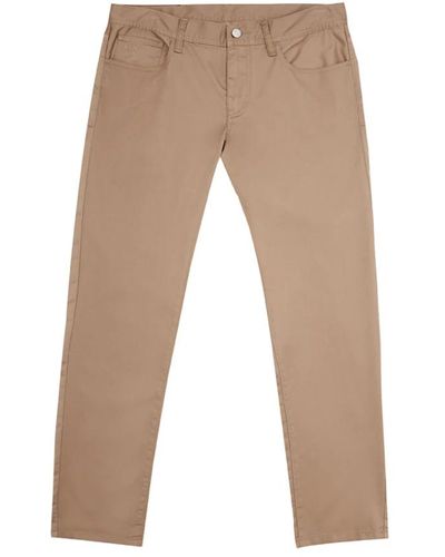 Armani Exchange Trousers > slim-fit trousers - Marron