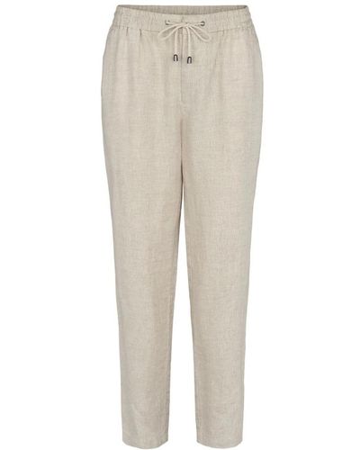 Sand Slim-Fit Trousers - Natural