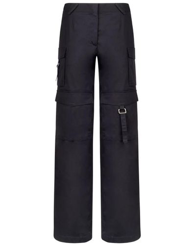 IRO Pantalones negros de algodón elastano abeline - Azul