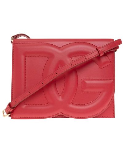 Dolce & Gabbana Borsa a tracolla con logo - Rosso