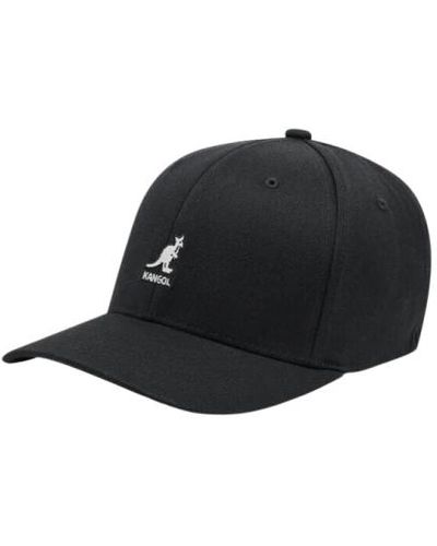 Kangol Wool flexfit baseball cap,wolle flexfit baseball cap - Schwarz