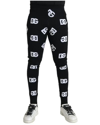 Dolce & Gabbana Logo print skinny leggings - Schwarz