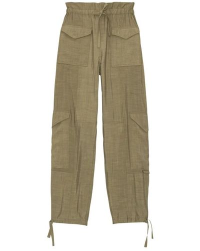 Ganni Wide Trousers - Green