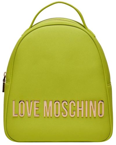 Love Moschino Fluoreszierender grüner synthetischer rucksack