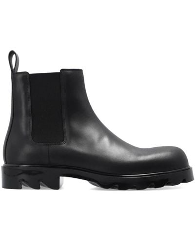 Bottega Veneta Leather Ankle Boots - Black