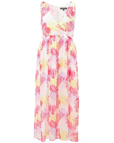 Armani Exchange Kreuz v-ausschnitt langes kleid - Pink