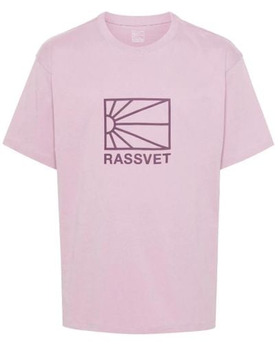 Rassvet (PACCBET) T-shirt mit großem logo in hellrosa - Pink