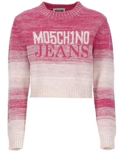 Moschino Round-Neck Knitwear - Pink