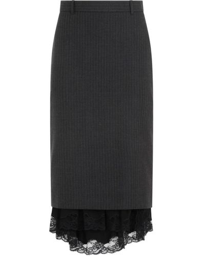 Balenciaga Midi Skirts - Black