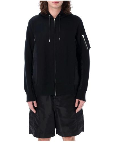 Sacai Sweatshirts & hoodies > zip-throughs - Noir