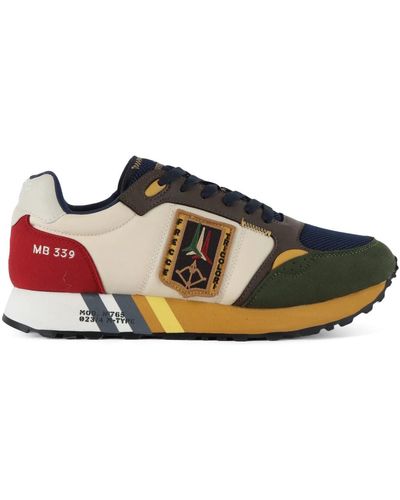 Aeronautica Militare Sneakers aus stoff und kunstleder mit logo-patch - Mehrfarbig