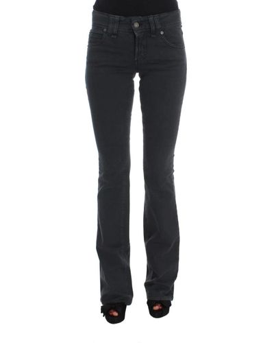 John Galliano Jeans bootcut slim fit lavado azul - Negro